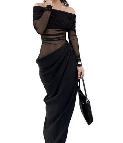 Semi-Sheer Maxi Dress